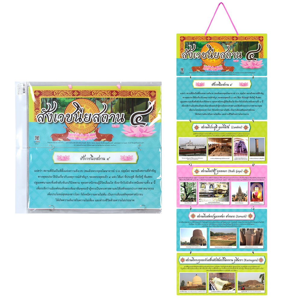 Hanging Display Flashcards The Four Holy Places of Buddhism ET-632