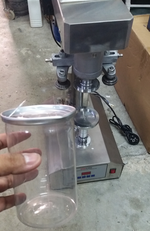 เครืองปิดปากกระป๋อง เครื่องซีลกระป๋อง อลูมิเนียม อัตโนมัต Sunshine