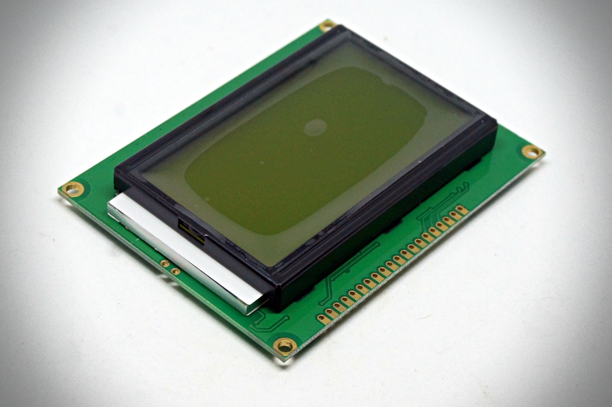 128x64 LCD module จอสีเขียว
