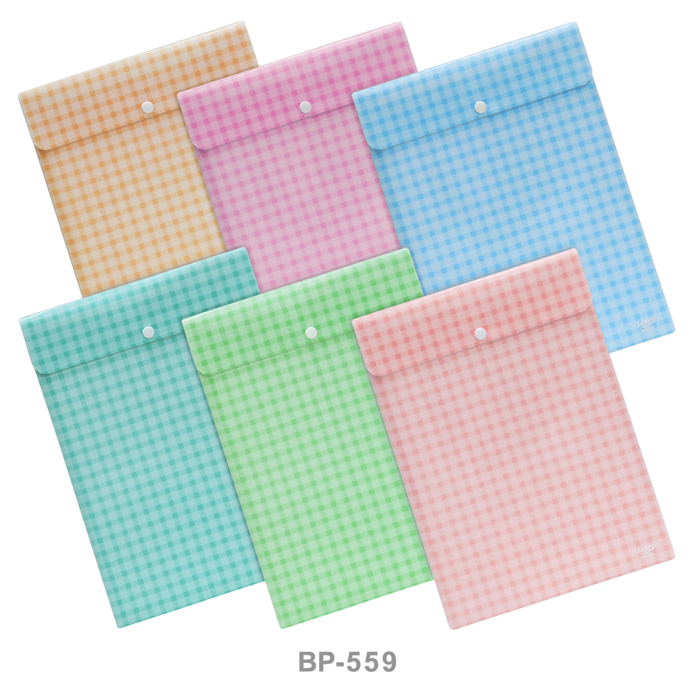 ซองกระดุม A4 ลายสก็อต BP-559