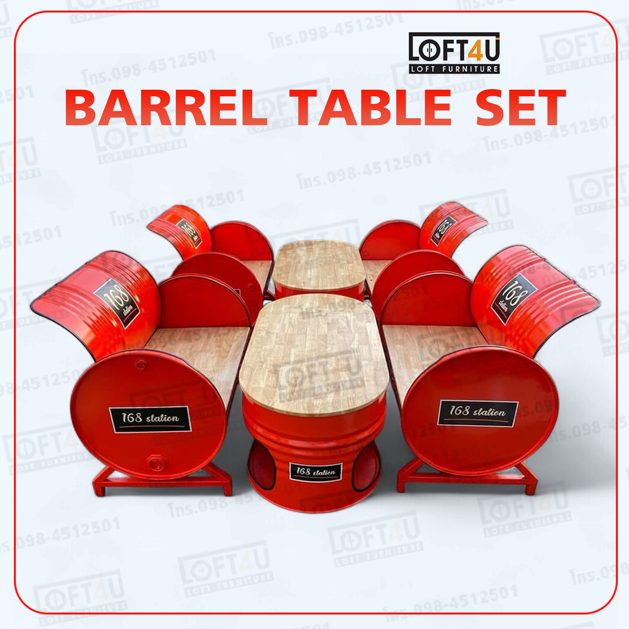 โซฟารับแขก Sofa Table Set : wooden cushion / 2-4 seats