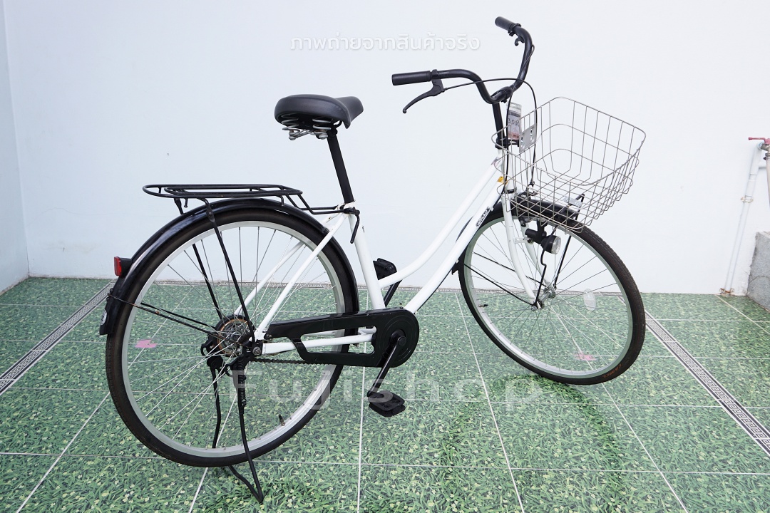 จักรยานแม่บ้านญี่ปุ่น - ล้อ 26 นิ้ว - ไม่มีเกียร์ - Affiche - สีขาว [จักรยานมือสอง]