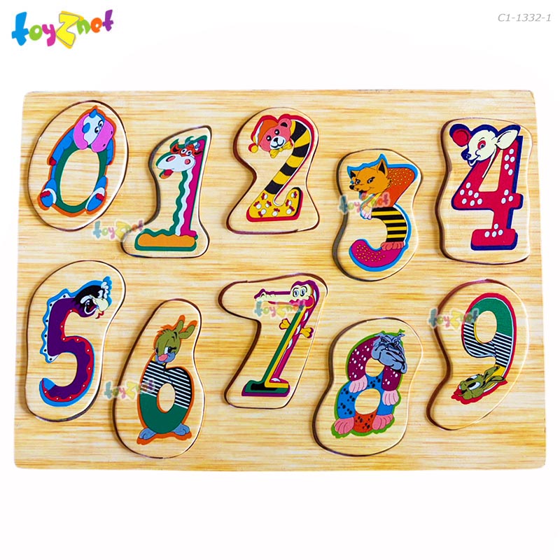Toyznet จิ๊กซอไม้นูน 10 ชิ้น (0-9) รุ่น C1-1332-1
