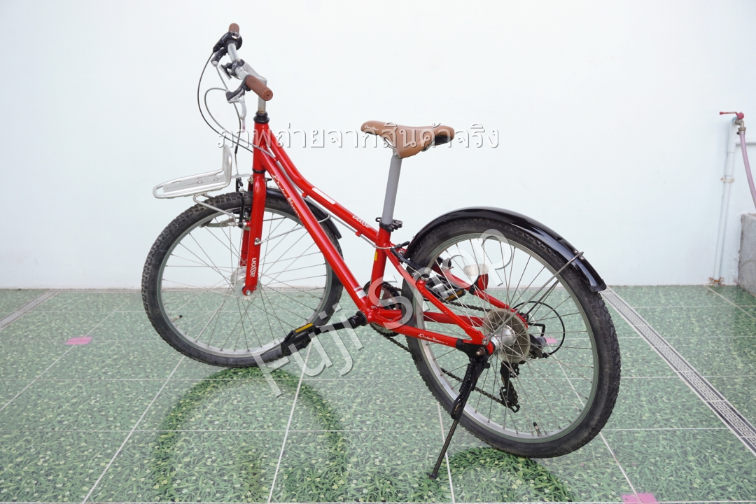 จักรยานญี่ปุ่น - ล้อ 24 นิ้ว - มีเกียร์ - อลูมิเนียม - Khodaa Bloom - สีแดง [จักรยานมือสอง]
