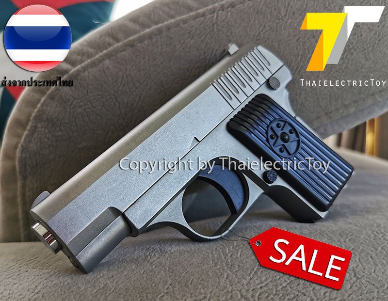 ปืนอัดลมเหล็กจิ๋ว G.11 สีบอร์นเงิน ลำกล้องยาว 5.5 นิ้ว หนัก 311 กรัม ใช้ลูกกระสุนพลาสติก 6 มิล
