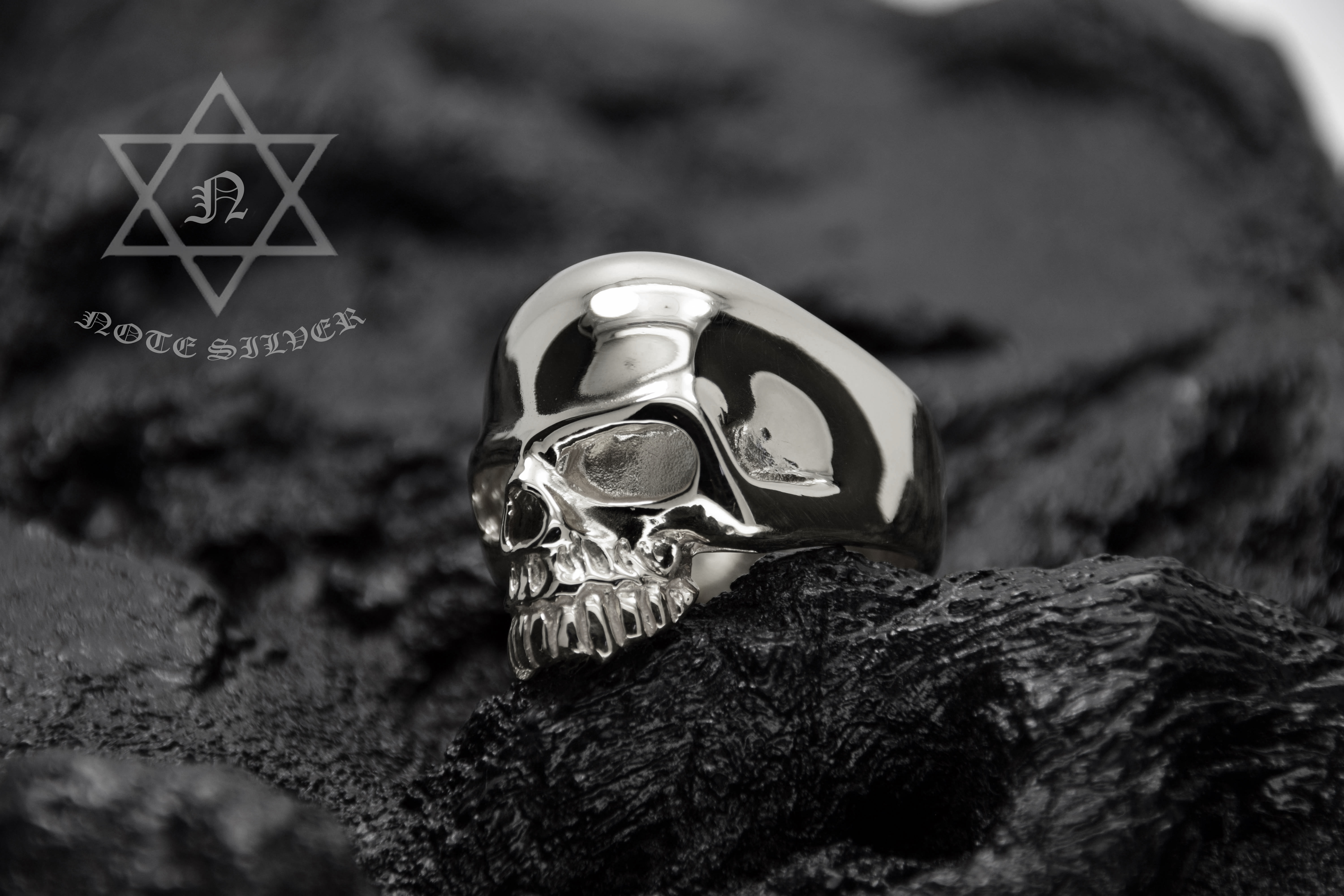 แหวนเงินแท้ หัวกะโหลก Sterling Silver 925 NSRG863
