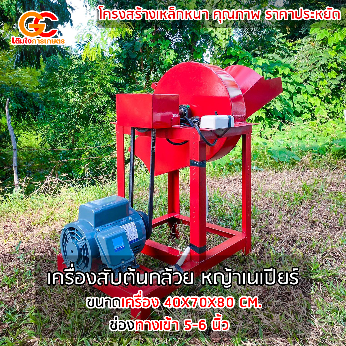 เครื่องสับต้นกล้วย เนเปียร์ กิ่งกระถิ่น พร้อมใช้งาน 1 แรง 7000 บาท ส่งฟรี