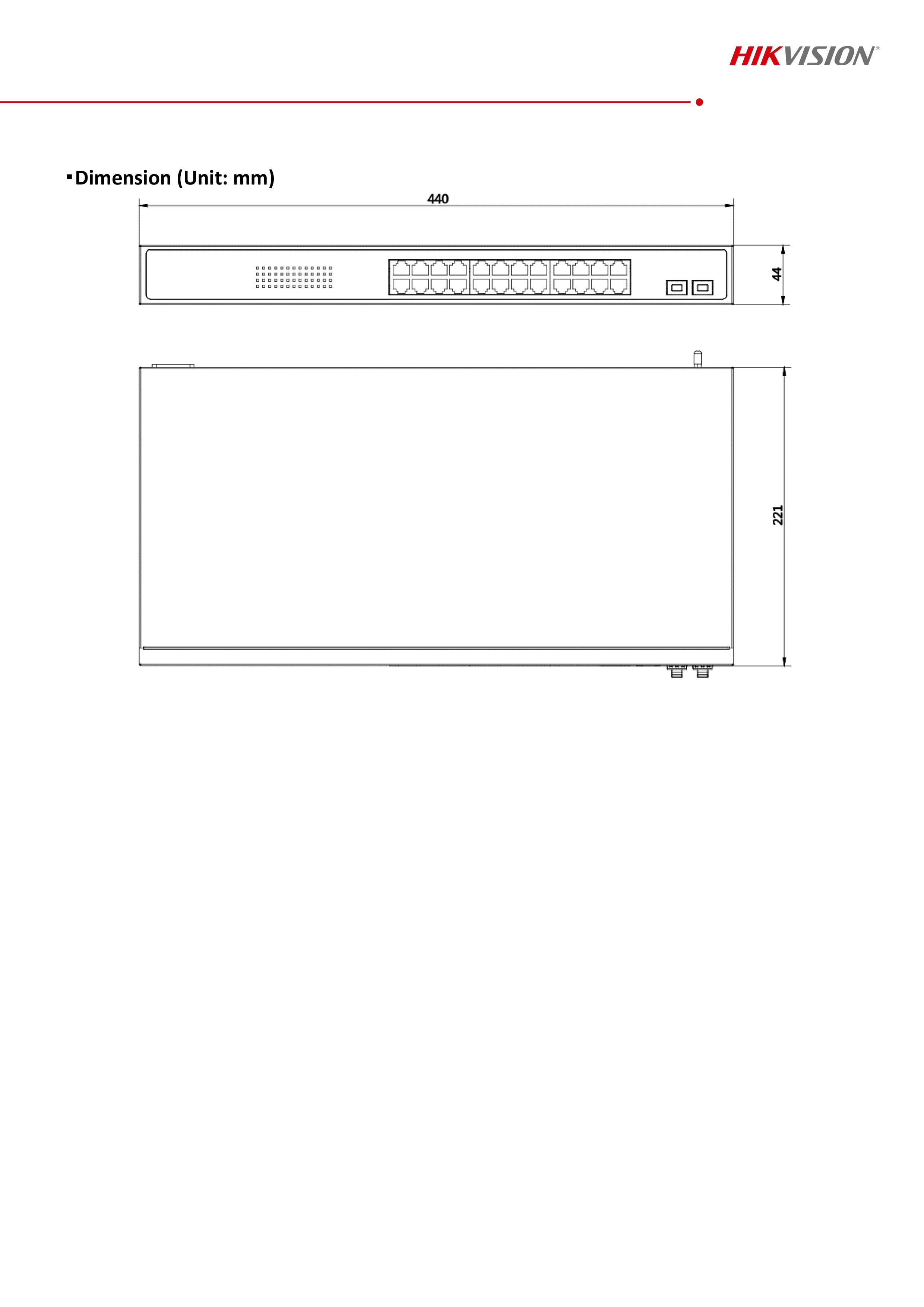 HIKVISION DS-3E1526P-SI : 24 × gigabit PoE ports, and 2 × gigabit fiber optical ports BY BILLIONAIRE SECURETECH DS-3E1526P-SI