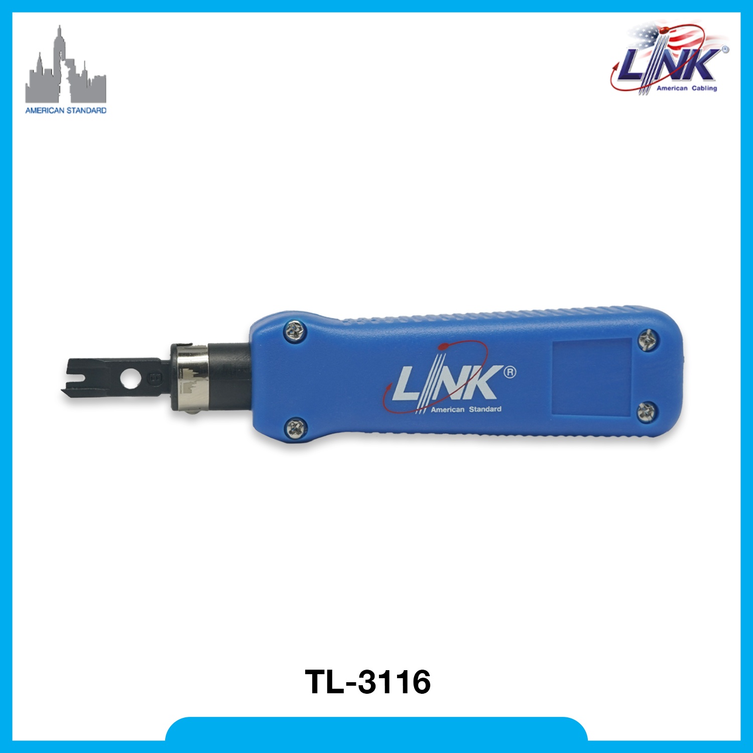 LINK TL-3116 IMPACT TOOL with Blade (ตัวเข้าสายตัวเมียและ Patch Panel แบบอัตโนมัติ) รหัสเดิม US-8006 BY BILLIONAIRE SECURETECH TL-3116