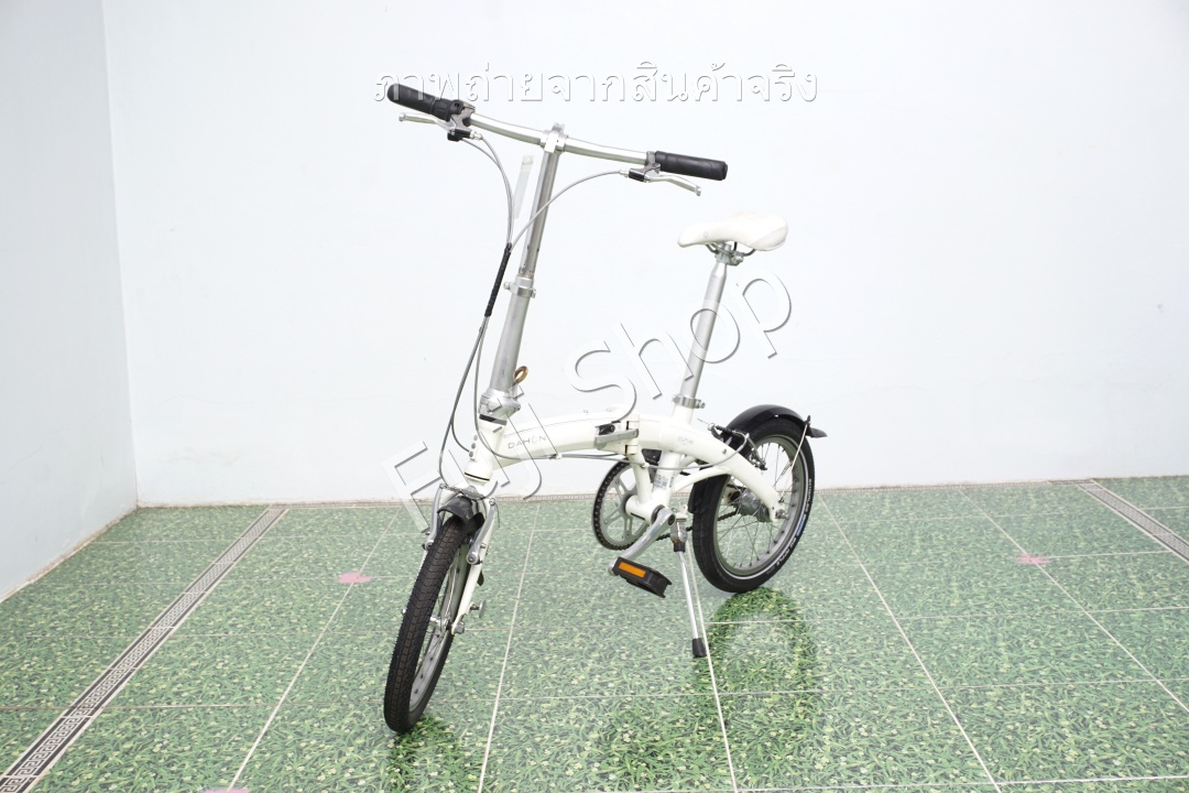 จักรยานพับได้ญี่ปุ่น - ล้อ 16 นิ้ว - มีเกียร์ - อลูมิเนียม - Dahon Curve D3 - สีขาว [จักรยานมือสอง]