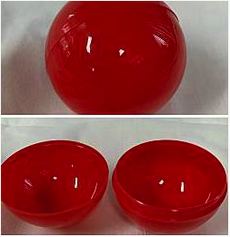 ลูกบอลออกรางวัล (สีแดง) ขนาด7.5cm.
