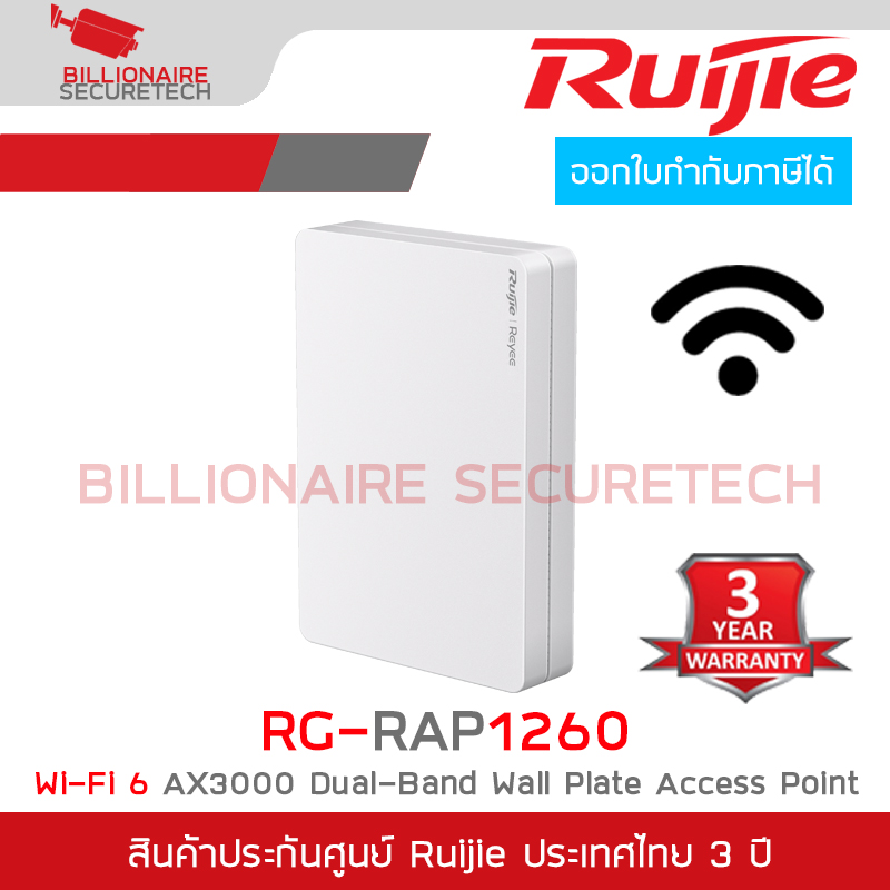 RUIJIE RG-RAP1260 : Wi-Fi 6 AX3000 Dual-Band Wall Plate Access Point BY BILLIONAIRE SECURETECH RG-RAP1260