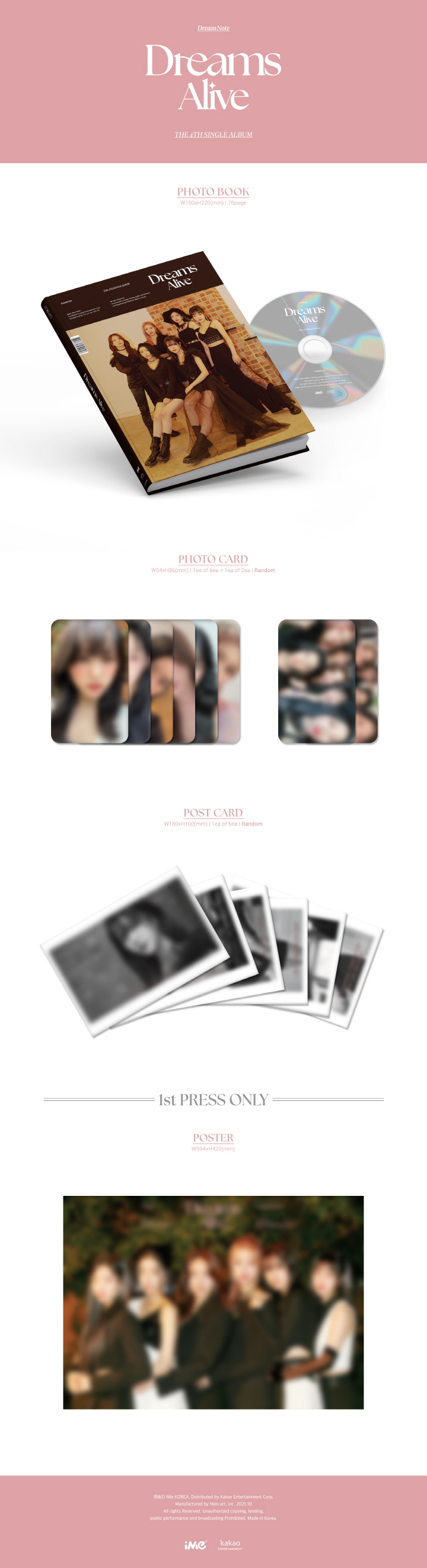 [PRE-ORDER] DREAMNOTE - 4th Single Album "DREAMS ALIVE"