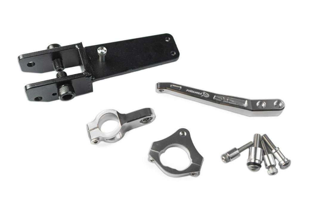 ขายึดกันสะบัด CNC GIORNO+ PIRANHA (สำหรับโช๊คกันสะบัดรูปทรง Hyper Pro เท่านั้น) มีสีดำ สีเงิน ราคา2180 ไม่รวมกันสะบัด