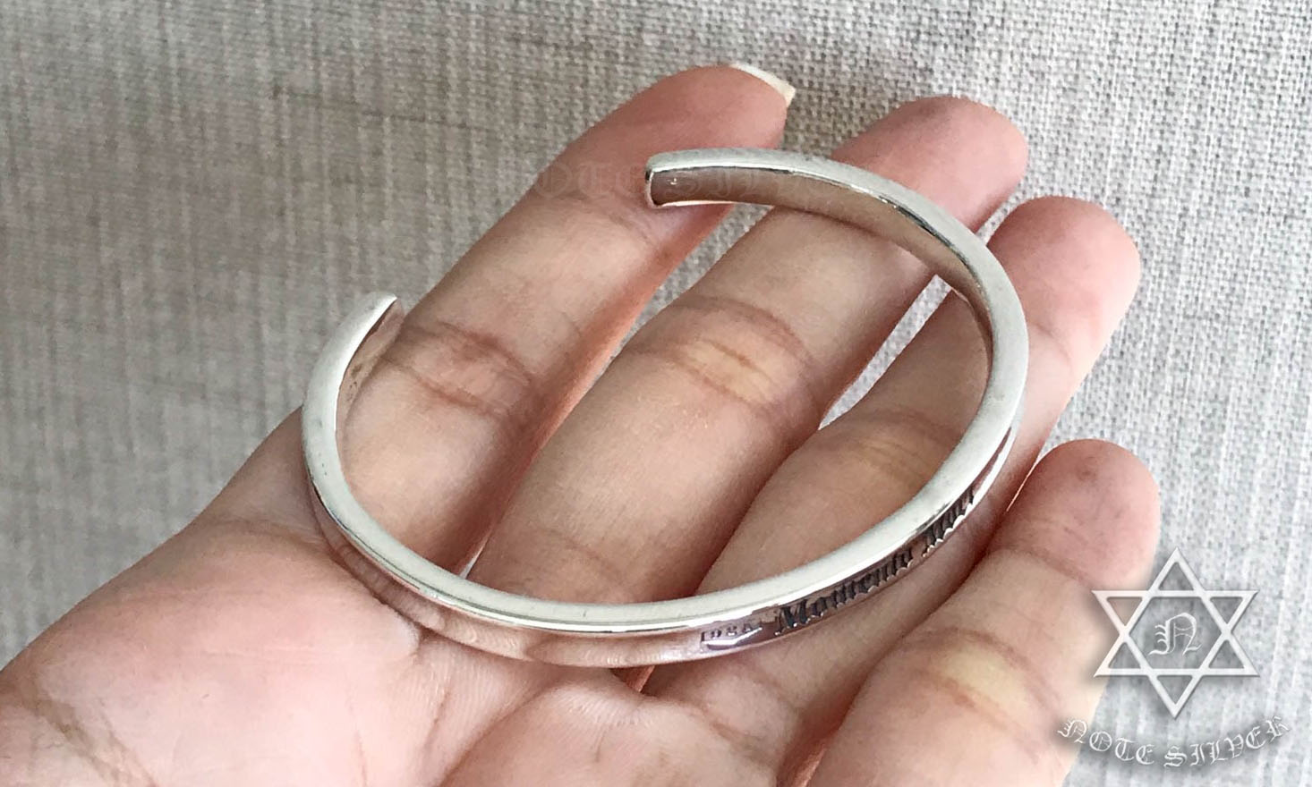 กำไลข้อมือเงินแท้ 925 (ไม่มีอักษร) Sterling Silver 925 NSBL1991