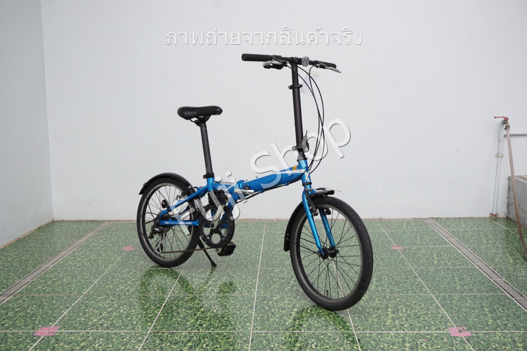 จักรยานพับได้ญี่ปุ่น - ล้อ 20 นิ้ว - มีเกียร์ - อลูมิเนียม - Alvlays - สีฟ้า [จักรยานมือสอง]