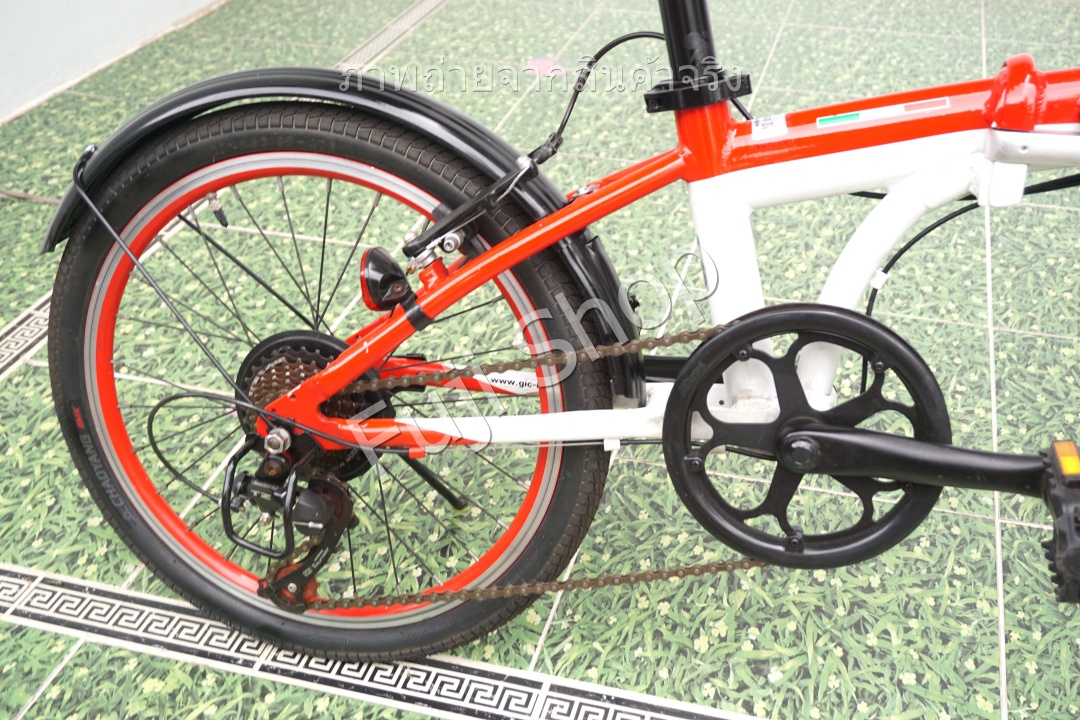 จักรยานพับได้ญี่ปุ่น - ล้อ 20 นิ้ว - มีเกียร์ - อลูมิเนียม - Ferrari - สีแดง [จักรยานมือสอง]