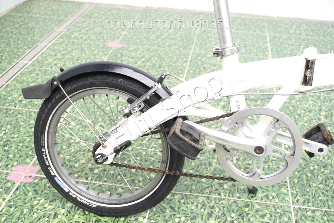 จักรยานพับได้ญี่ปุ่น - ล้อ 16 นิ้ว - มีเกียร์ - อลูมิเนียม - Dahon Curve D3 - สีขาว [จักรยานมือสอง]