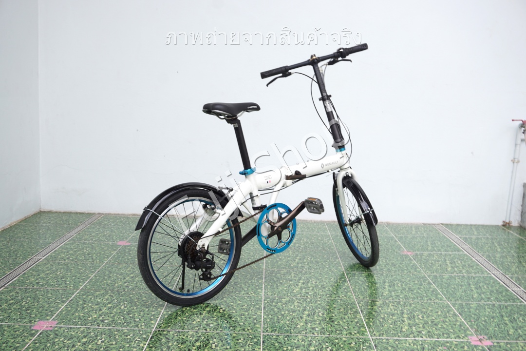 จักรยานพับได้ญี่ปุ่น - ล้อ 20 นิ้ว - มีเกียร์ - อลูมิเนียม - Renault Light 10 - สีขาว [จักรยานมือสอง]