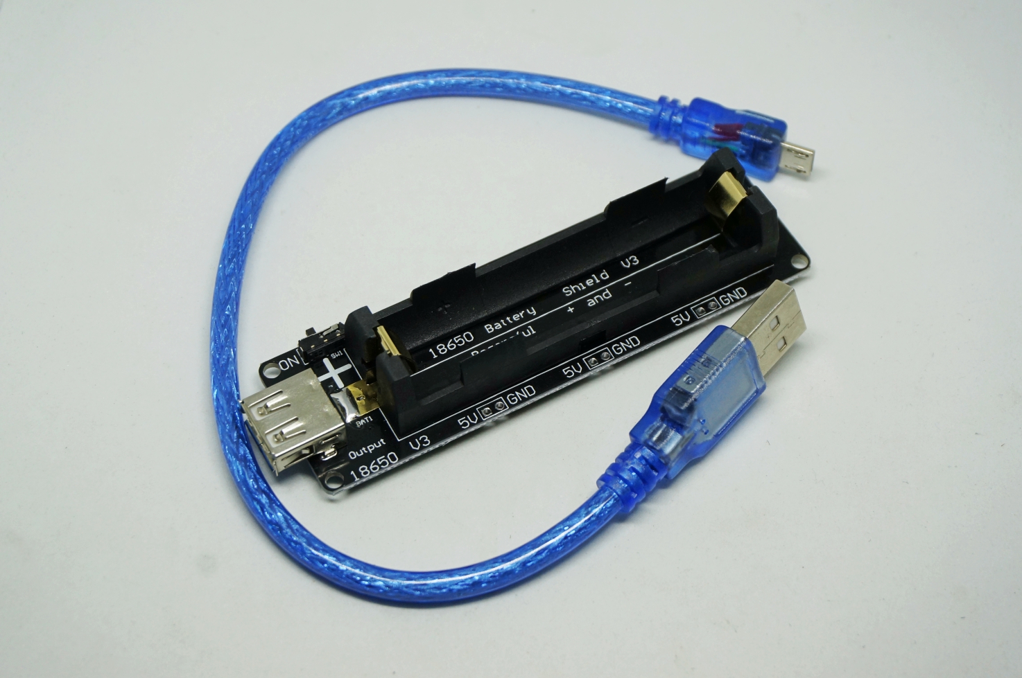 18650 Battery shield พร้อมสาย Micro usb