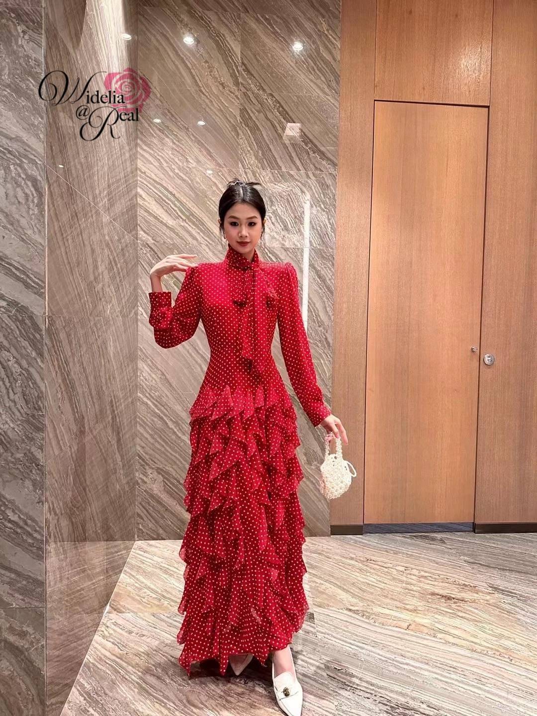 Korea Maxi Dress เดรสตัวยาว ตัวสวย งานเก๋ คอผูกโบว์
