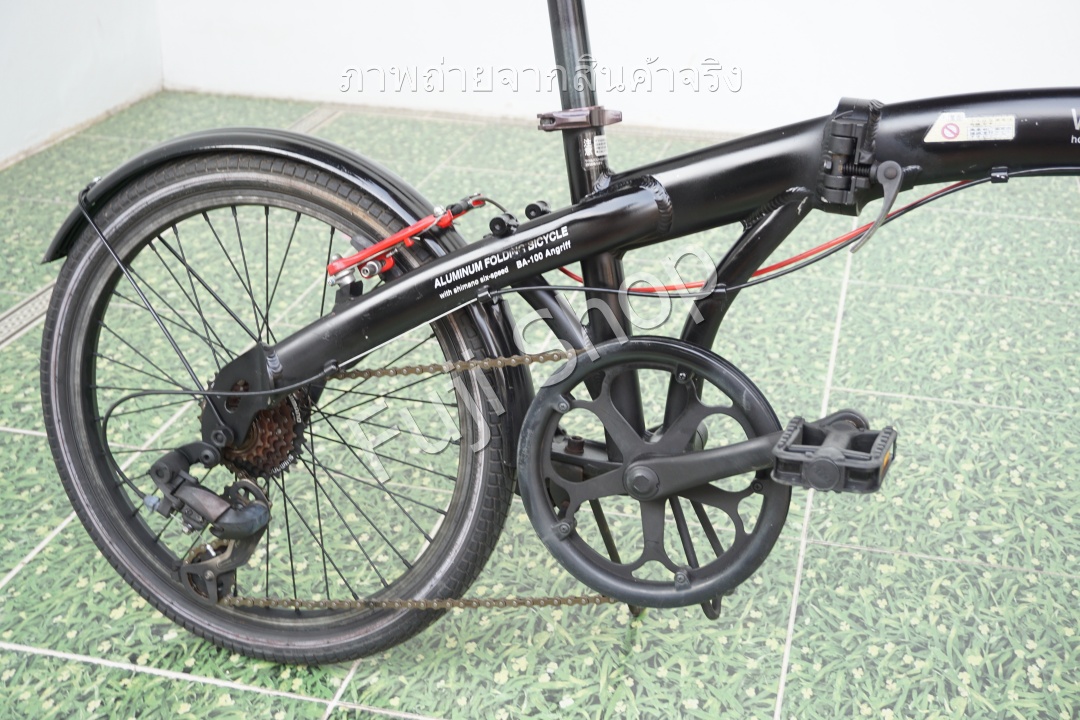 จักรยานพับได้ญี่ปุ่น - ล้อ 20 นิ้ว - มีเกียร์ - อลูมิเนียม - Wachsen - สีดำ [จักรยานมือสอง]