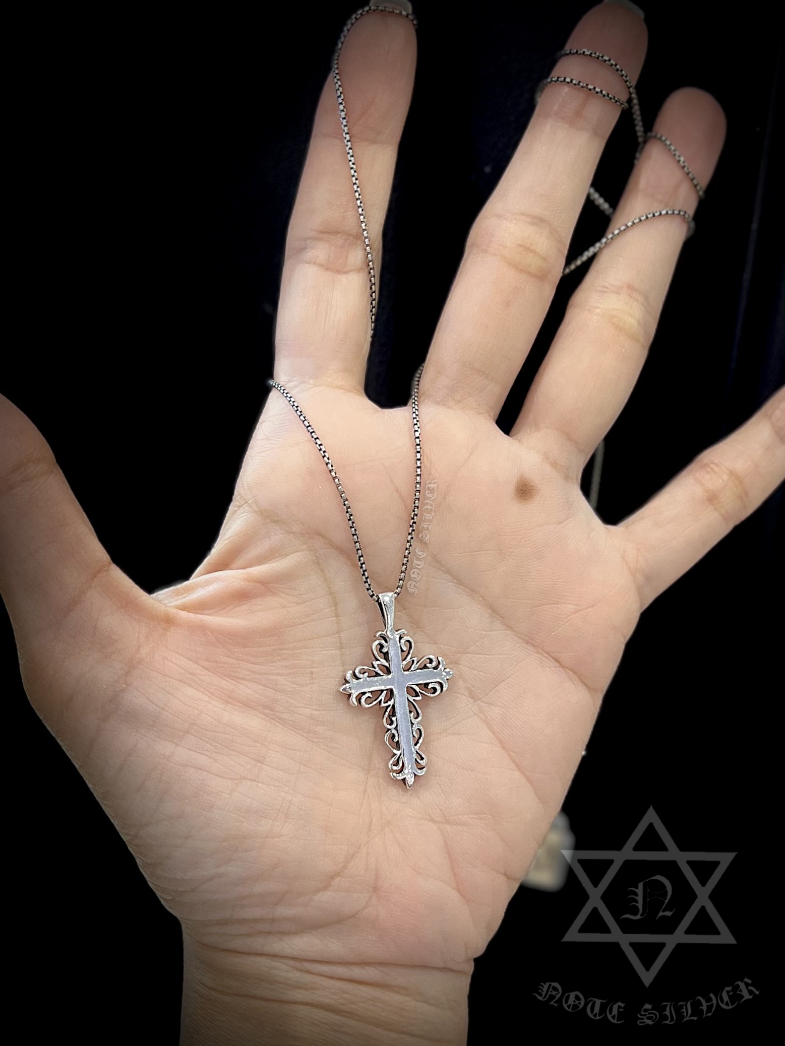 จี้กางเขนเงินแท้ Sterling Silver 925 NSPD3470