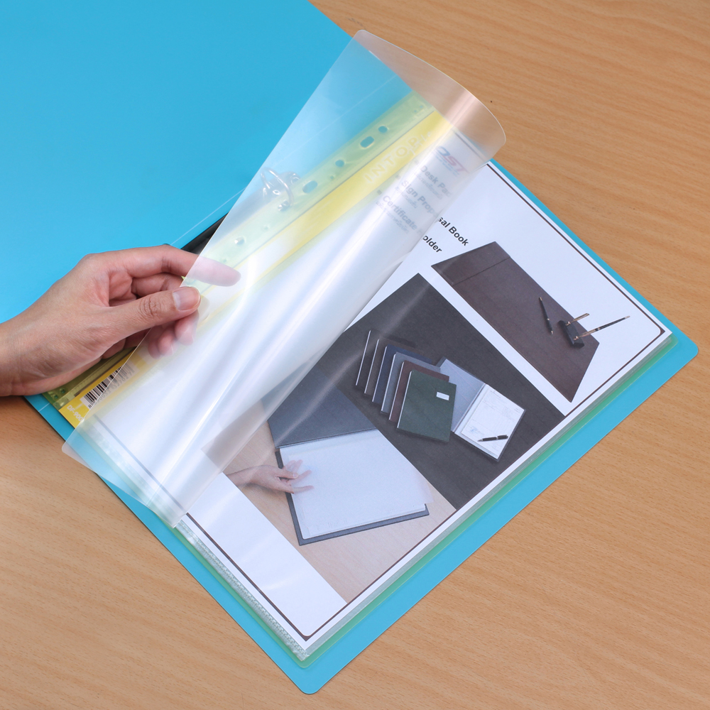 แฟ้มแคตตาล็อก A4 10ช่อง สันแฟ้มเจาะ11รู มาตรฐาน