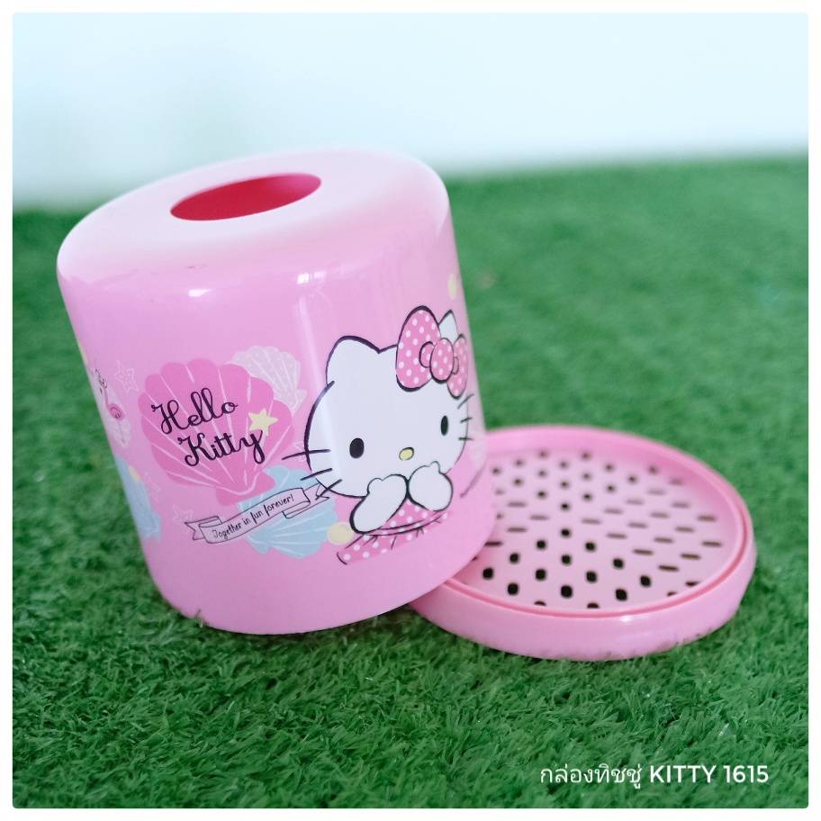 1615KT กล่องทิชชูกลม No.1615 ลายคิตตี้ชมพู(JCP) Kitty