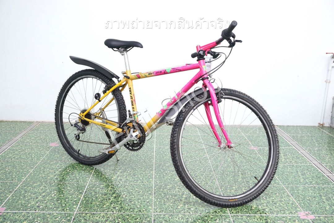 จักรยานเสือภูเขาญี่ปุ่น- ล้อ 26 นิ้ว - มีเกียร์ - โครโมลี่ - สีชมพู [จักรยานมือสอง]