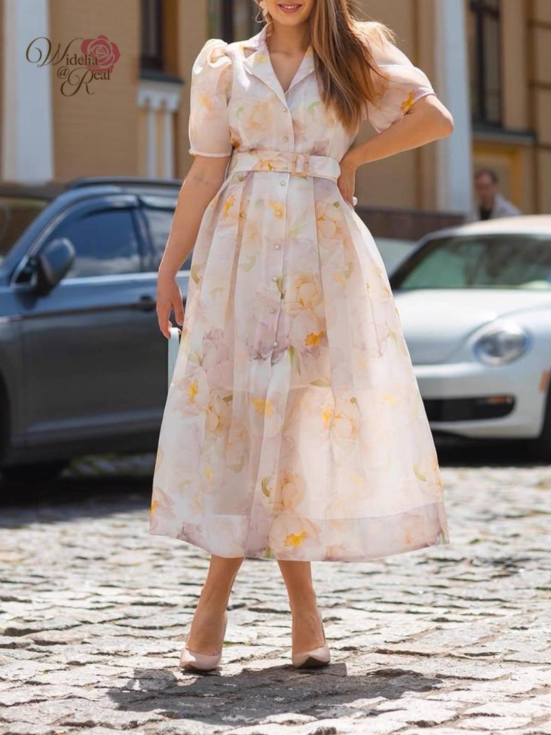 Zimmerman Dress เดรสตัวยาว แขนสั้นพอง ตัวสวย งานดี