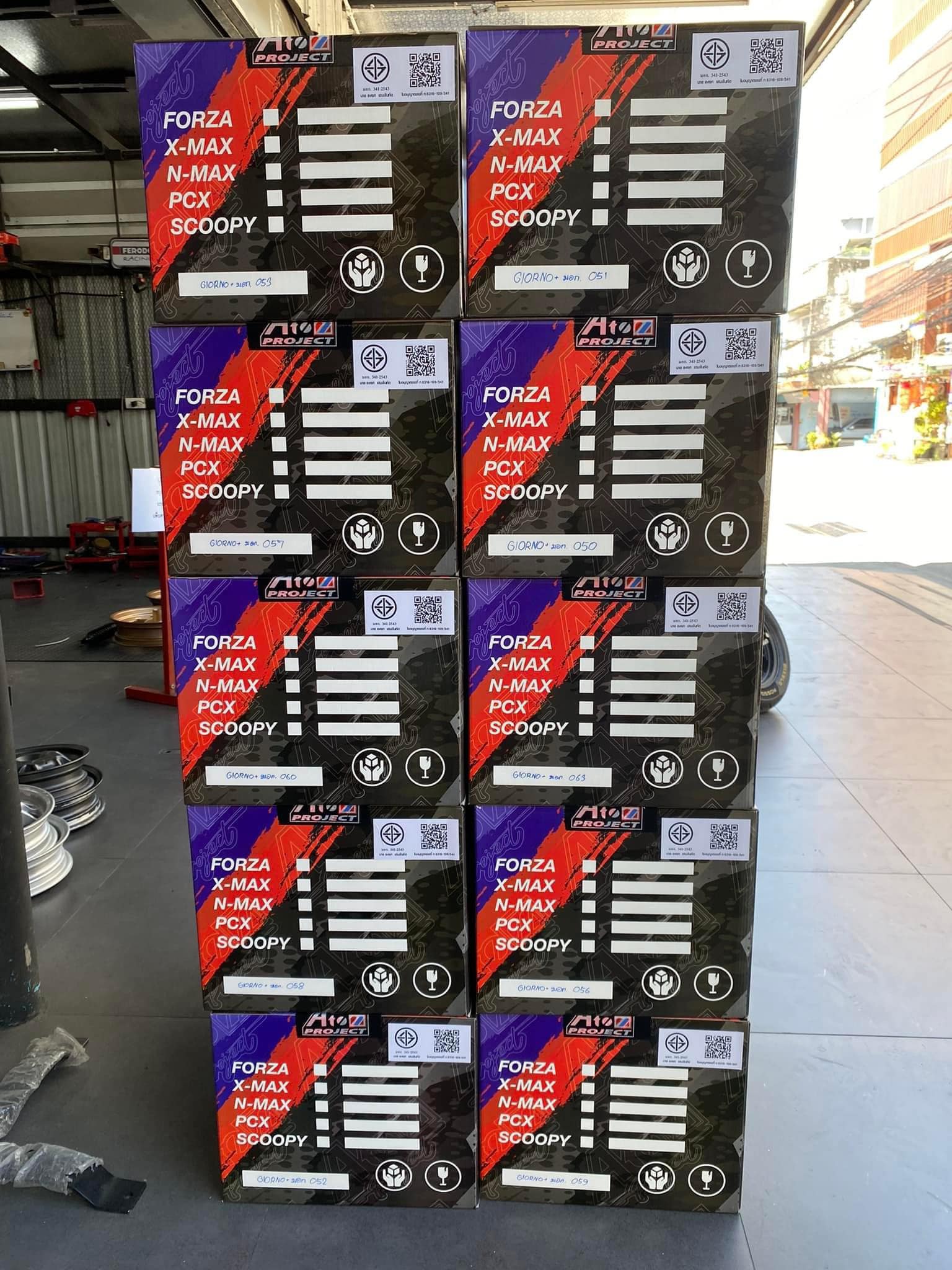 ท่อ Atom project ตรงรุ่น Honda giorno สำหรับรถลูกเดิม มี ม.อ.ก ราคา8500