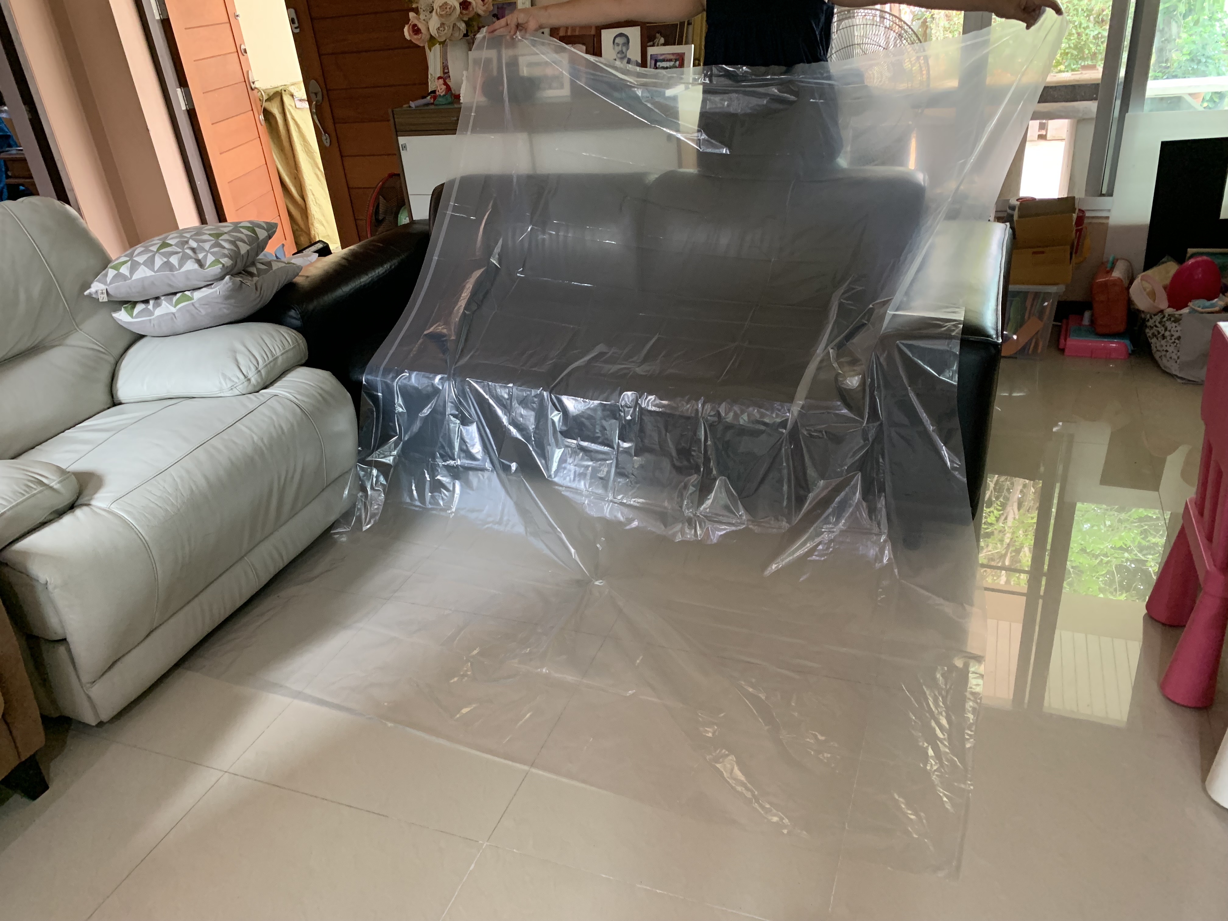 ถุงพลาสติกขนาดใหญ่ 70 x 90 นิ้ว (กว้าง 1.78 เมตรxยาว 2.5เมตร) PE 90ไมครอน 1 ชิ้น - Jumbo Plastic Bag 70 x 90 " (178x250 cm) 1 piece