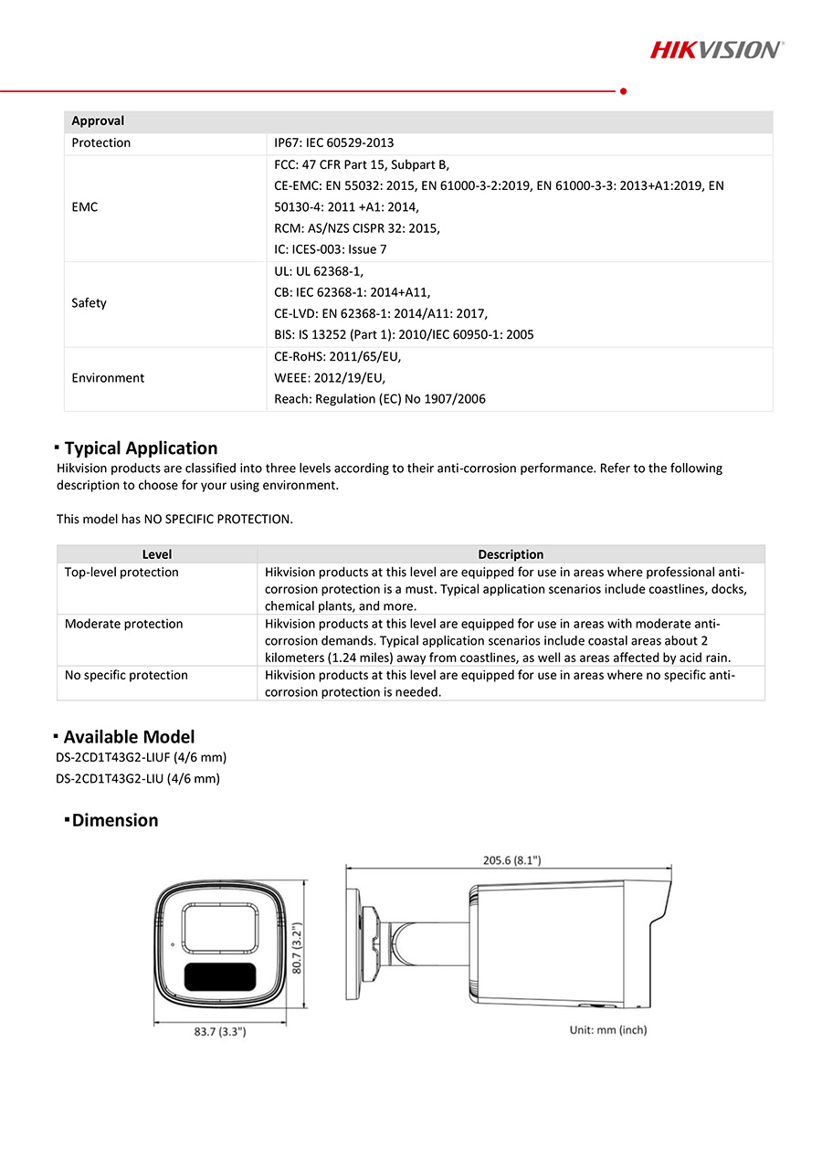 HIKVISION DS-2CD1T43G2-LIU (4mm.) กล้องวงจรปิดระบบ IP 4 ล้านพิกเซล Smart Hybrid Light มีไมค์ในตัว BY BILLIONAIRE SECURETECH DS-2CD1T43G2-LIU (4mm.)