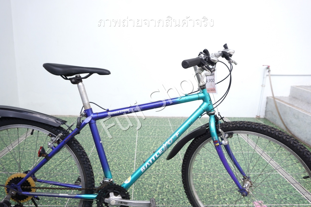 จักรยานเสือภูเขาญี่ปุ่น- ล้อ 26 นิ้ว - มีเกียร์ - โครโมลี่ - Bridgestone - สีเขียว [จักรยานมือสอง]