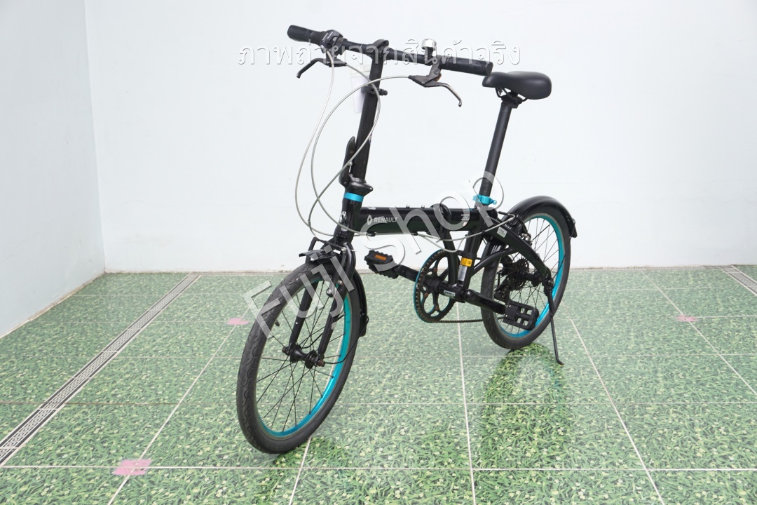 จักรยานพับได้ญี่ปุ่น - ล้อ 20 นิ้ว - มีเกียร์ - อลูมิเนียม - Renault Light 10 - สีดำ [จักรยานมือสอง]