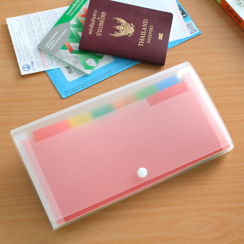 กระเป๋าพลาสติกใส่เอกสาร มีอินเด็กซ์ 12 หยัก EX-057