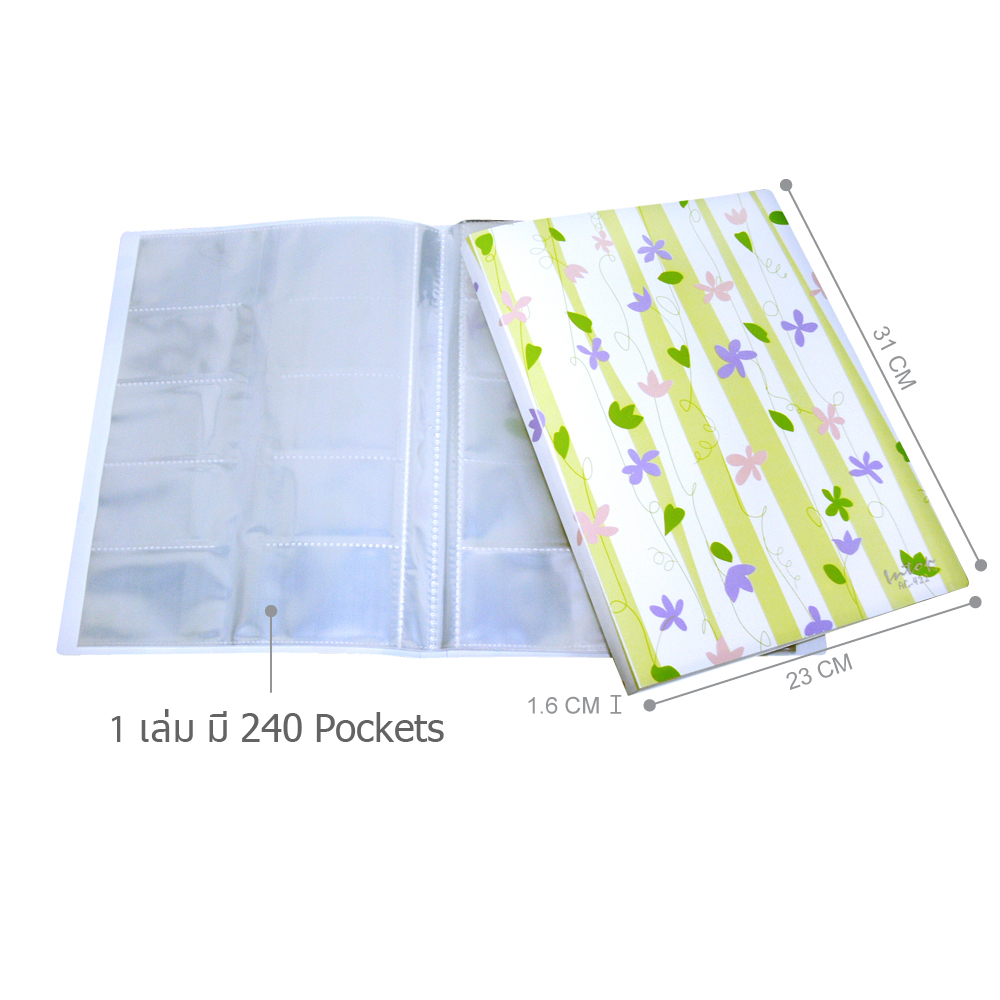 Card Book with Flower Printed Pattern