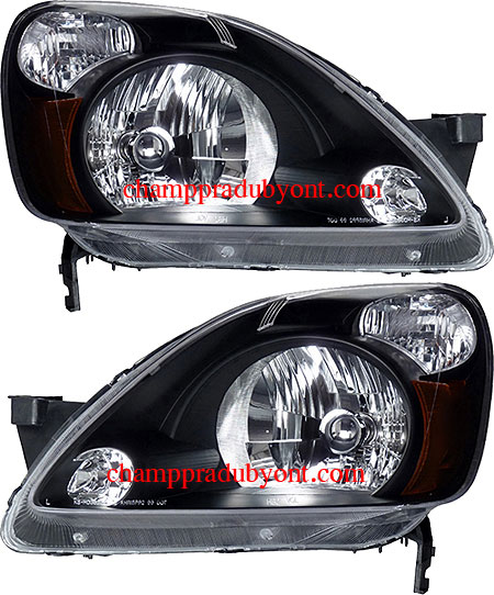 ไฟหน้า HONDA CR-V 2002-2004 ดำ