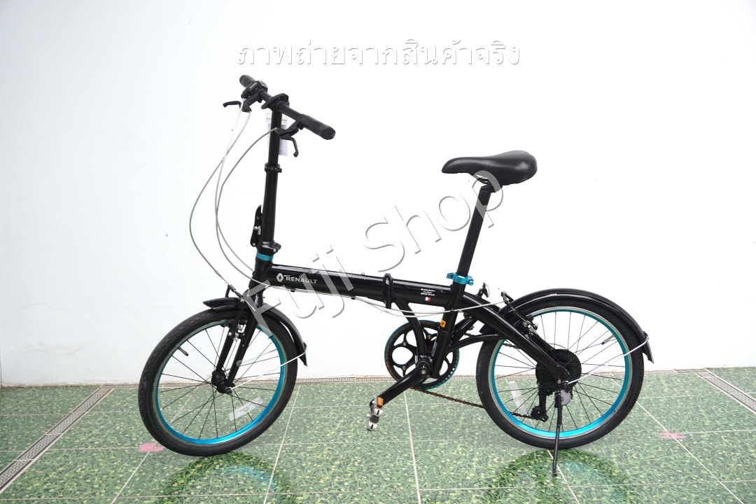 จักรยานพับได้ญี่ปุ่น - ล้อ 20 นิ้ว - มีเกียร์ - อลูมิเนียม - Renault Light 10 - สีดำ [จักรยานมือสอง]