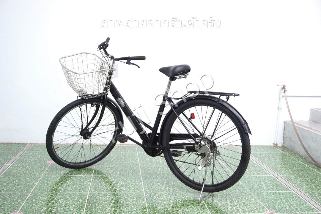 จักรยานแม่บ้านล้อโต ญี่ปุ่น - ล้อ 27.5x1.95 - เกียร์ 6 สปีด - ไฟหน้าอัตโนมัติ - Neosage - สีดำ [จักรยานมือสอง]