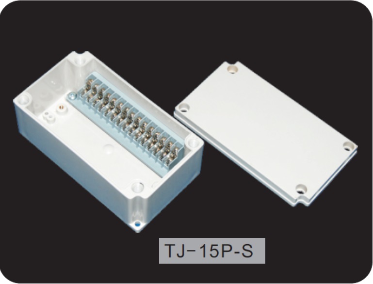 TJ-15P-S : Terminal Block Box IP66 (กล่องพลาสติก พร้อมเทอร์มินอลบล็อก)TIBOX , Size : 100x180x75 mm.