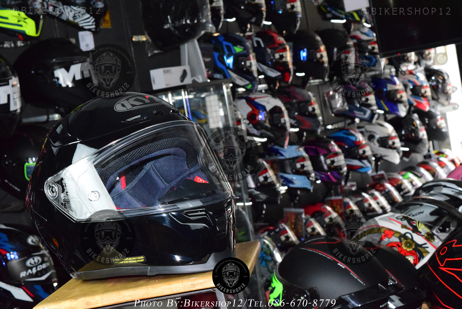 หมวกกันน็อคKYT STRIKER สี BLACK ดำเงา