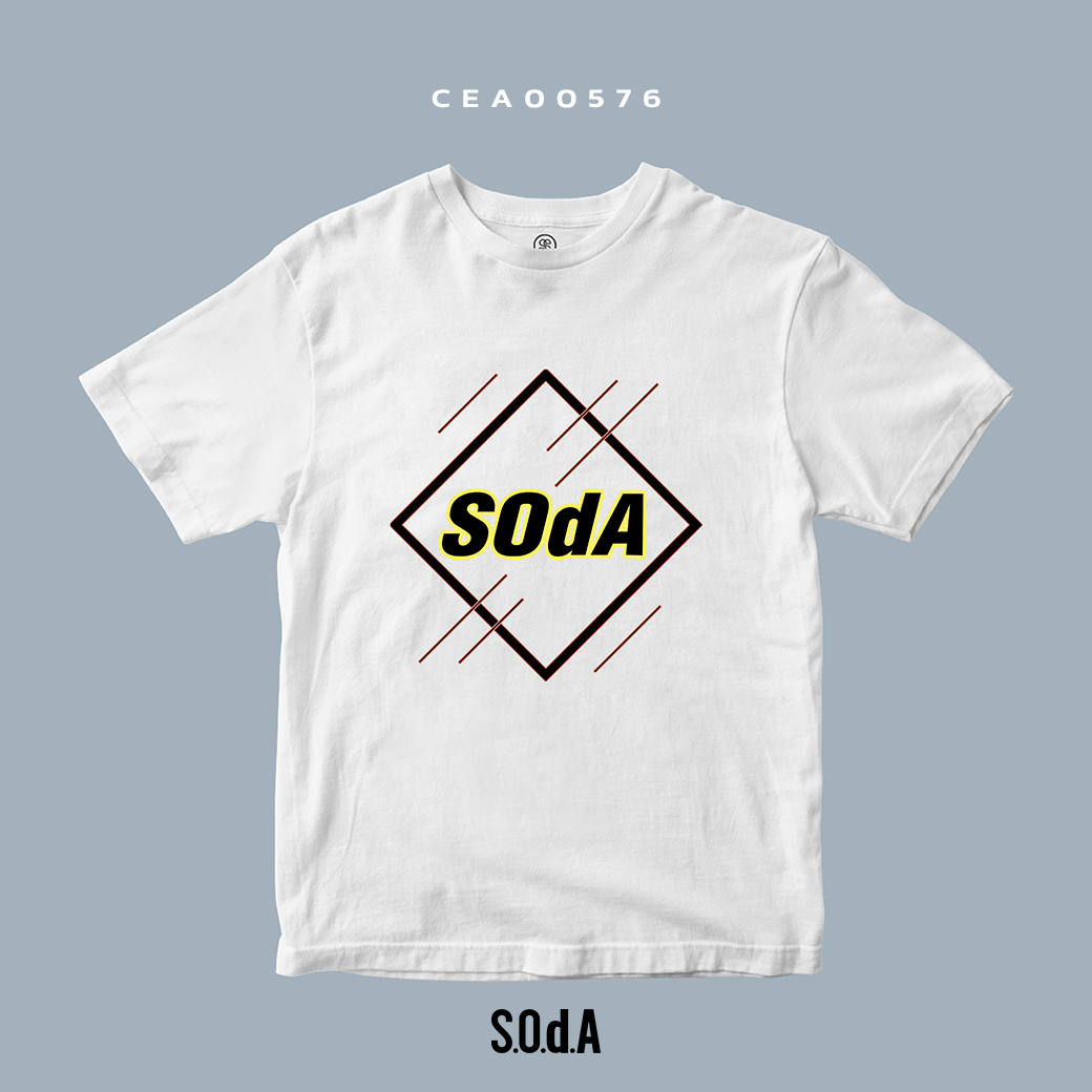 เสื้อยืด พิมพ์ลาย S.O.d.A Square รหัส CEA00576 #เสื้อยืด #SOdA
