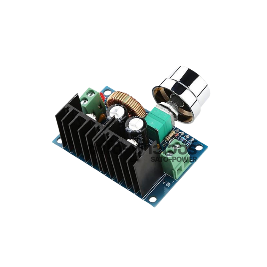 AA514 โมดูลลดแรงดันไฟ พร้อมที่หมุนปรับ | XH-M401 DC-DC 4-40VDC to 1.25-36VDC กระแสสูงสุด 8A 200W | DC-DC Step Down Buck Converter Power Supply