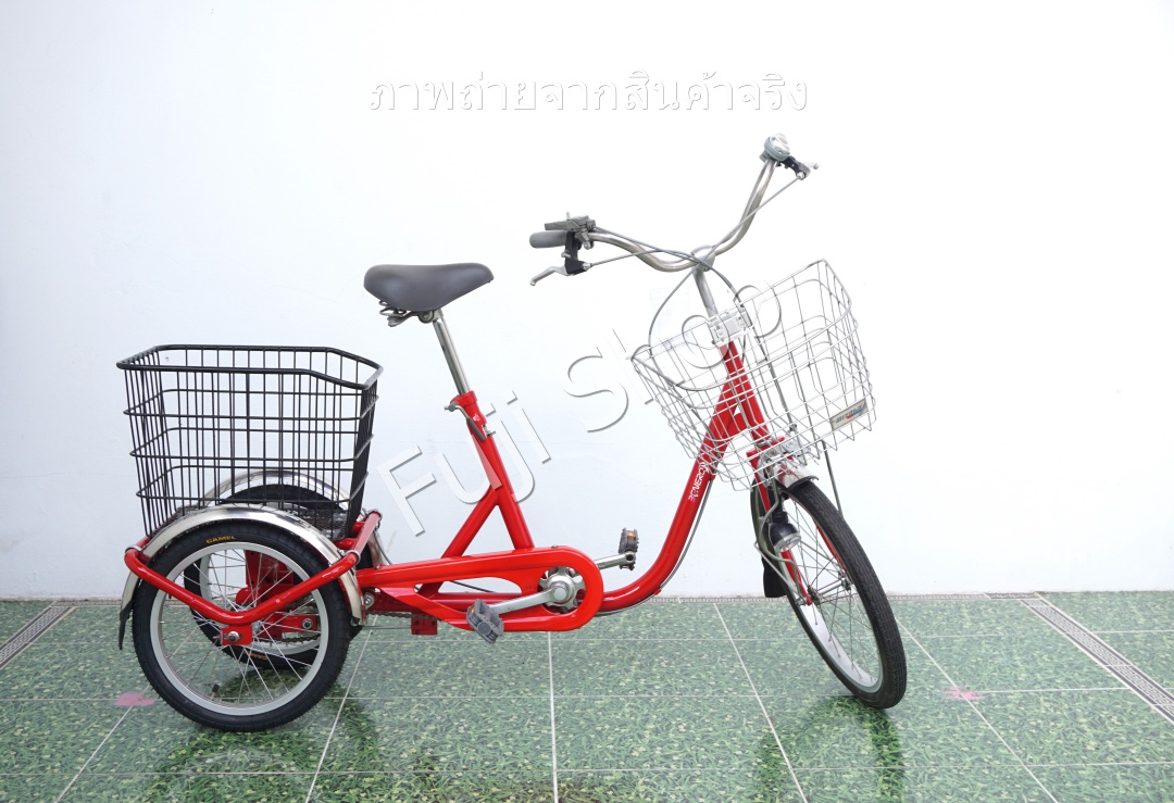 จักรยานสามล้อญี่ปุ่น - ล้อ 20/16 นิ้ว - ไม่มีเกียร์ - Beneroll - สีแดง [จักรยานมือสอง]