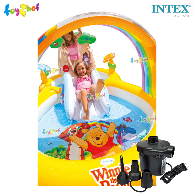 Intex Winnie The Pooh Play Center 2.82x1.73x1.07m.no.57136 + Elec. Pump