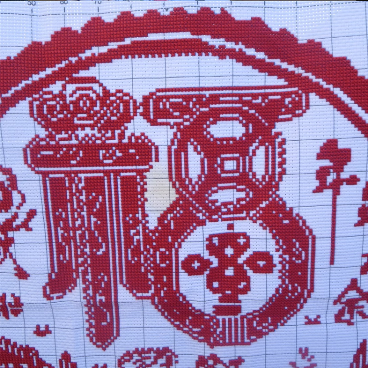 pla-1011 *พร้อมส่ง* ชุดปักครอสติช ลายปลาคู่มงคล (ไม่มีเดินเส้น ไม่มีผังลาย พิมพ์ลายบนผ้าเลย ปักสีเดียว ผ้า11CTพิมพ์ลาย ปัก 3 เส้นเล็ก) ขนาด 50*50 ซม.ผ้าครอสติช 11CTพิมพ์ลายปักบนผ้า ไหมคอตตอนสีแดง เข็ม