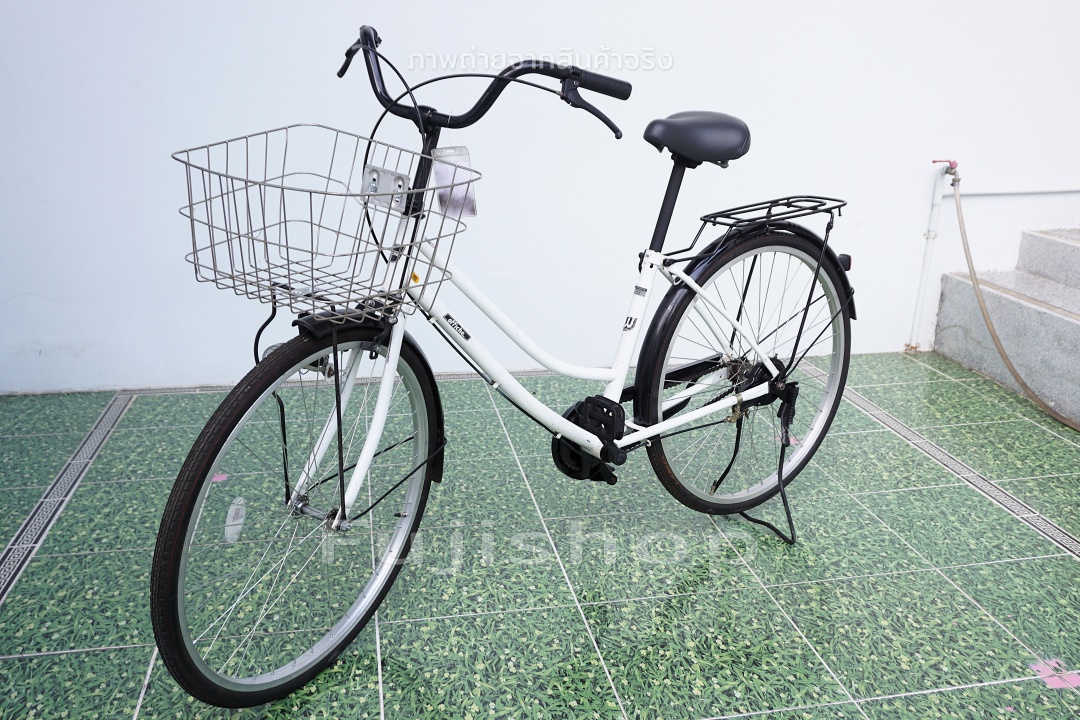 จักรยานแม่บ้านญี่ปุ่น - ล้อ 26 นิ้ว - ไม่มีเกียร์ - Affiche - สีขาว [จักรยานมือสอง]