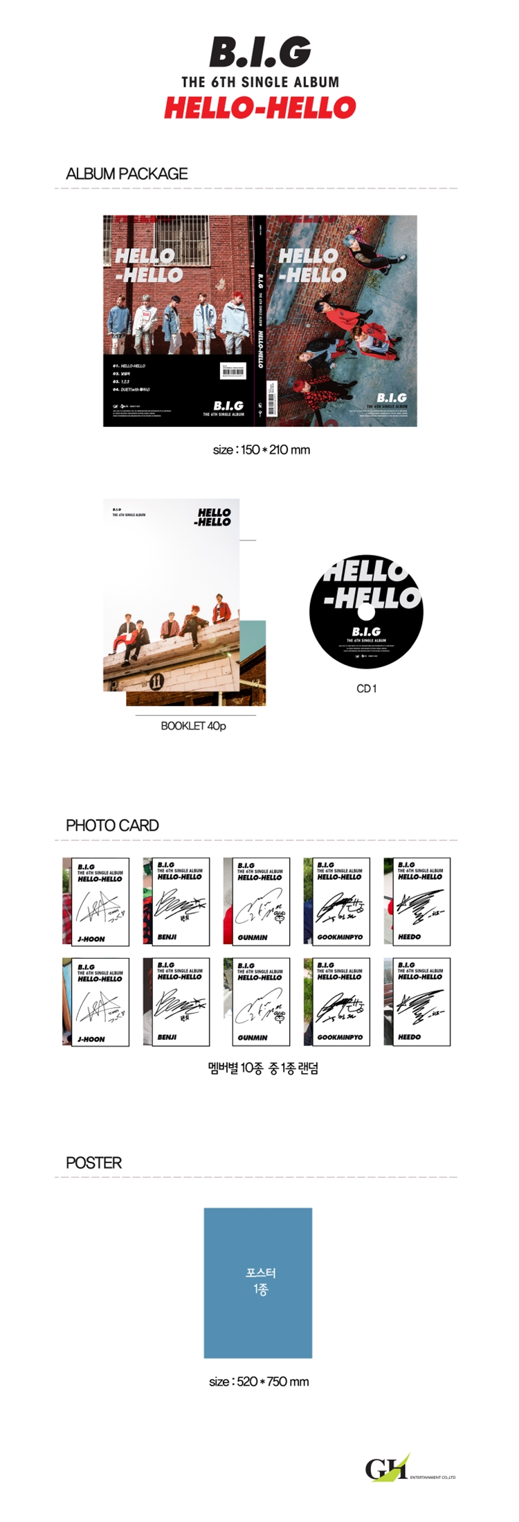 [PRE-ORDER] B.I.G - 6th Single Album "HELLO HELLO"